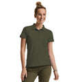 Dark Olive - Back - Russell Womens-Ladies Pure Organic Polo