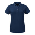French Navy - Front - Russell Womens-Ladies Pure Organic Polo