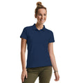 French Navy - Back - Russell Womens-Ladies Pure Organic Polo