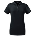 Black - Front - Russell Womens-Ladies Tailored Stretch Polo