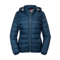 French Navy - Front - Russell Womens-Ladies Ladies Hooded Nano Jacket