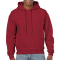 Antique Cherry Red - Side - Gildan Heavy Blend Adult Unisex Hooded Sweatshirt - Hoodie