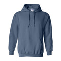 Indigo Blue - Front - Gildan Heavy Blend Adult Unisex Hooded Sweatshirt - Hoodie