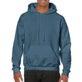 Indigo Blue - Side - Gildan Heavy Blend Adult Unisex Hooded Sweatshirt - Hoodie