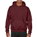 Maroon - Side - Gildan Heavy Blend Adult Unisex Hooded Sweatshirt - Hoodie