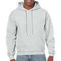 Ash - Side - Gildan Heavy Blend Adult Unisex Hooded Sweatshirt - Hoodie