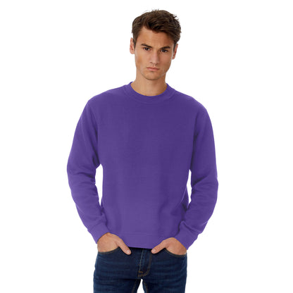 Radiant Purple - Back - B&C Mens Set-in Sweatshirt