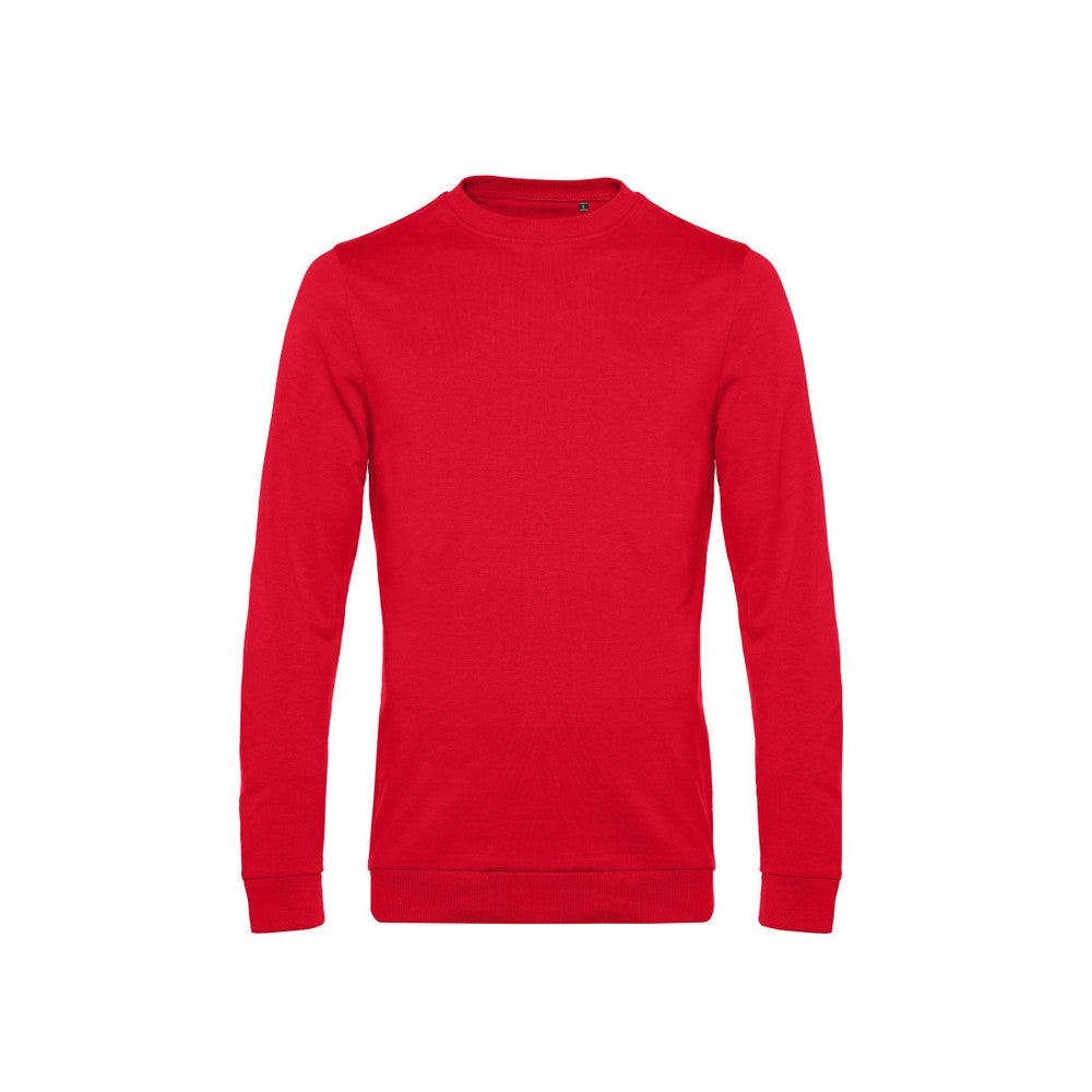 Red - Front - B&C Mens Set-in Sweatshirt