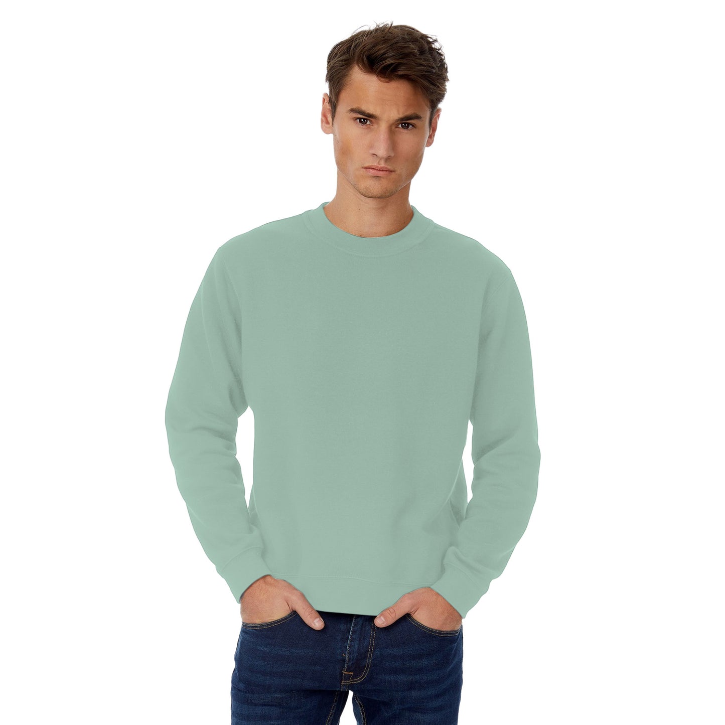 Sage - Back - B&C Mens Set-in Sweatshirt