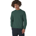 Heather Dark Green - Back - B&C Mens Set In Sweatshirt