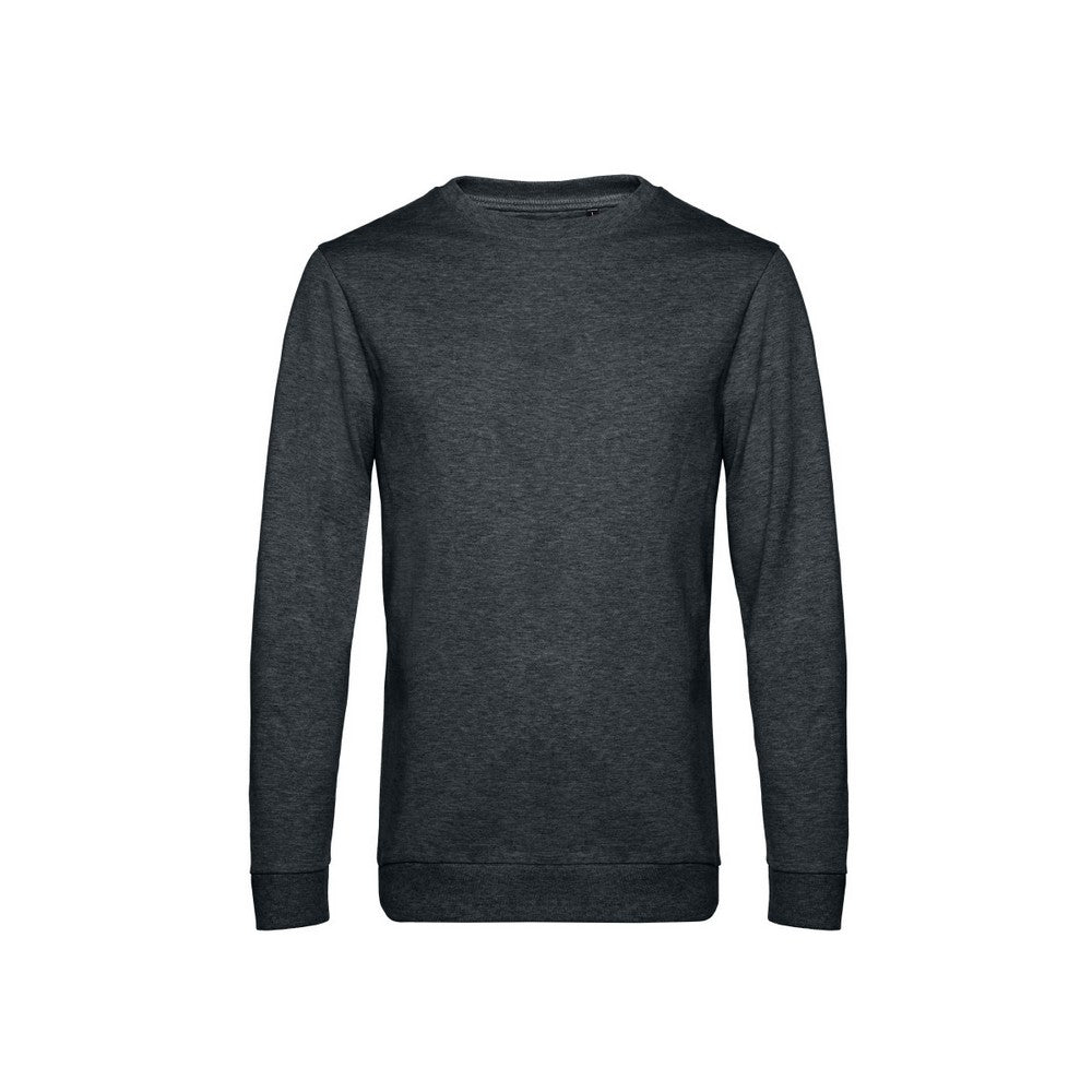 Heather Asphalt - Front - B&C Mens Set-in Sweatshirt