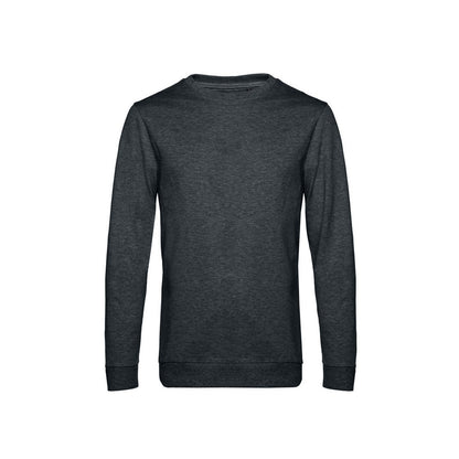 Heather Asphalt - Front - B&C Mens Set-in Sweatshirt