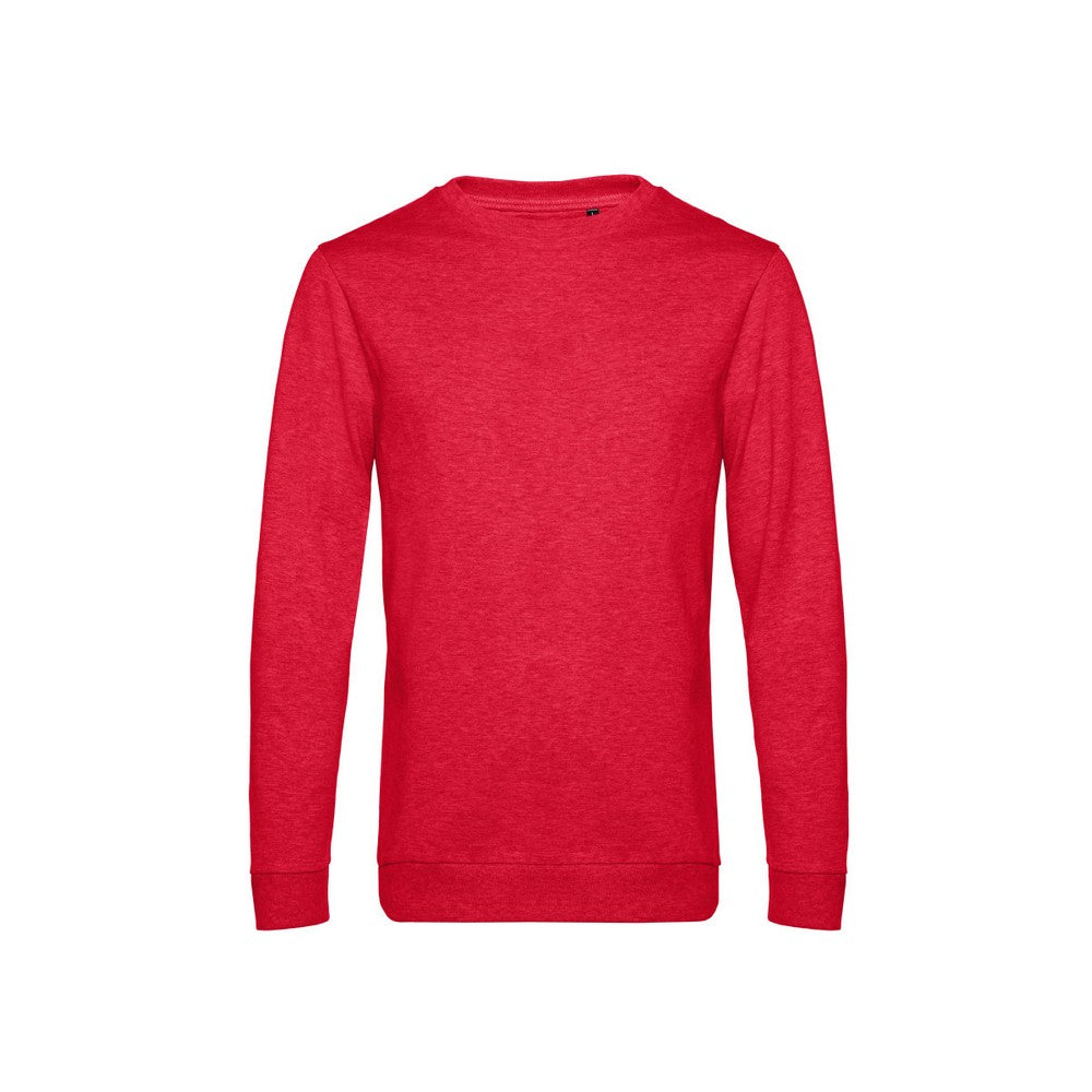 Heather Red - Front - B&C Mens Set-in Sweatshirt