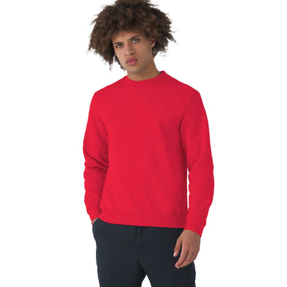Heather Red - Back - B&C Mens Set-in Sweatshirt