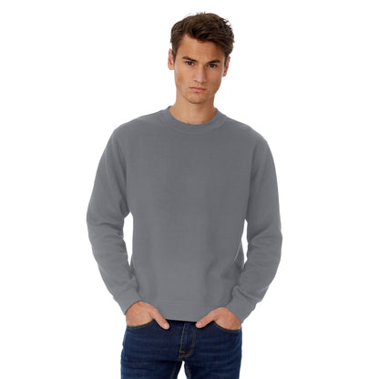 Elephant Grey - Back - B&C Mens Set-in Sweatshirt