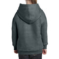 Dark Heather - Back - Gildan Heavy Blend Childrens Unisex Hooded Sweatshirt Top - Hoodie