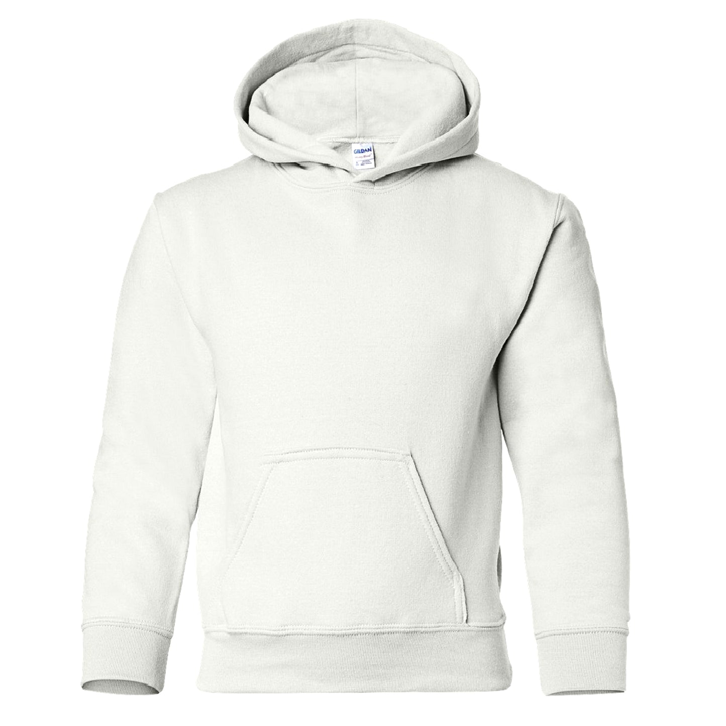 White - Front - Gildan Heavy Blend Childrens Unisex Hooded Sweatshirt Top - Hoodie