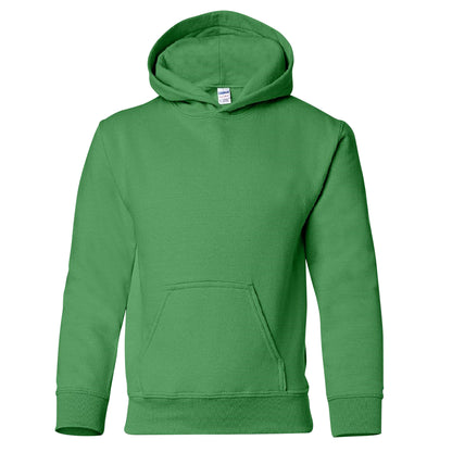 Irish Green - Front - Gildan Heavy Blend Childrens Unisex Hooded Sweatshirt Top - Hoodie