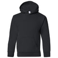 Black - Front - Gildan Heavy Blend Childrens Unisex Hooded Sweatshirt Top - Hoodie