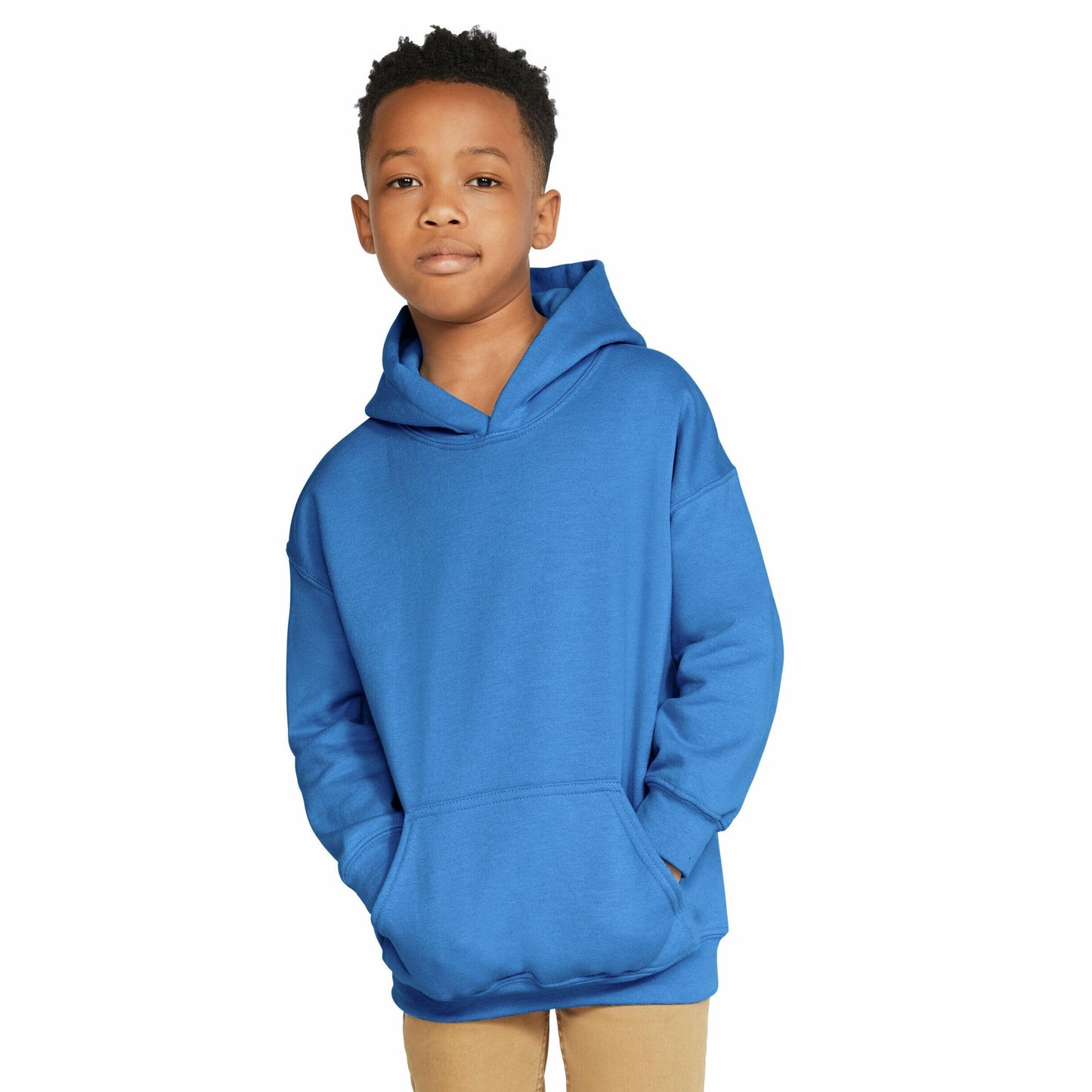 Carolina Blue - Front - Gildan Heavy Blend Childrens Unisex Hooded Sweatshirt Top - Hoodie