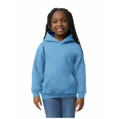 Carolina Blue - Side - Gildan Heavy Blend Childrens Unisex Hooded Sweatshirt Top - Hoodie