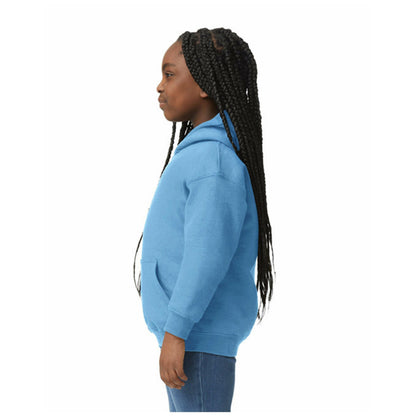 Carolina Blue - Pack Shot - Gildan Heavy Blend Childrens Unisex Hooded Sweatshirt Top - Hoodie
