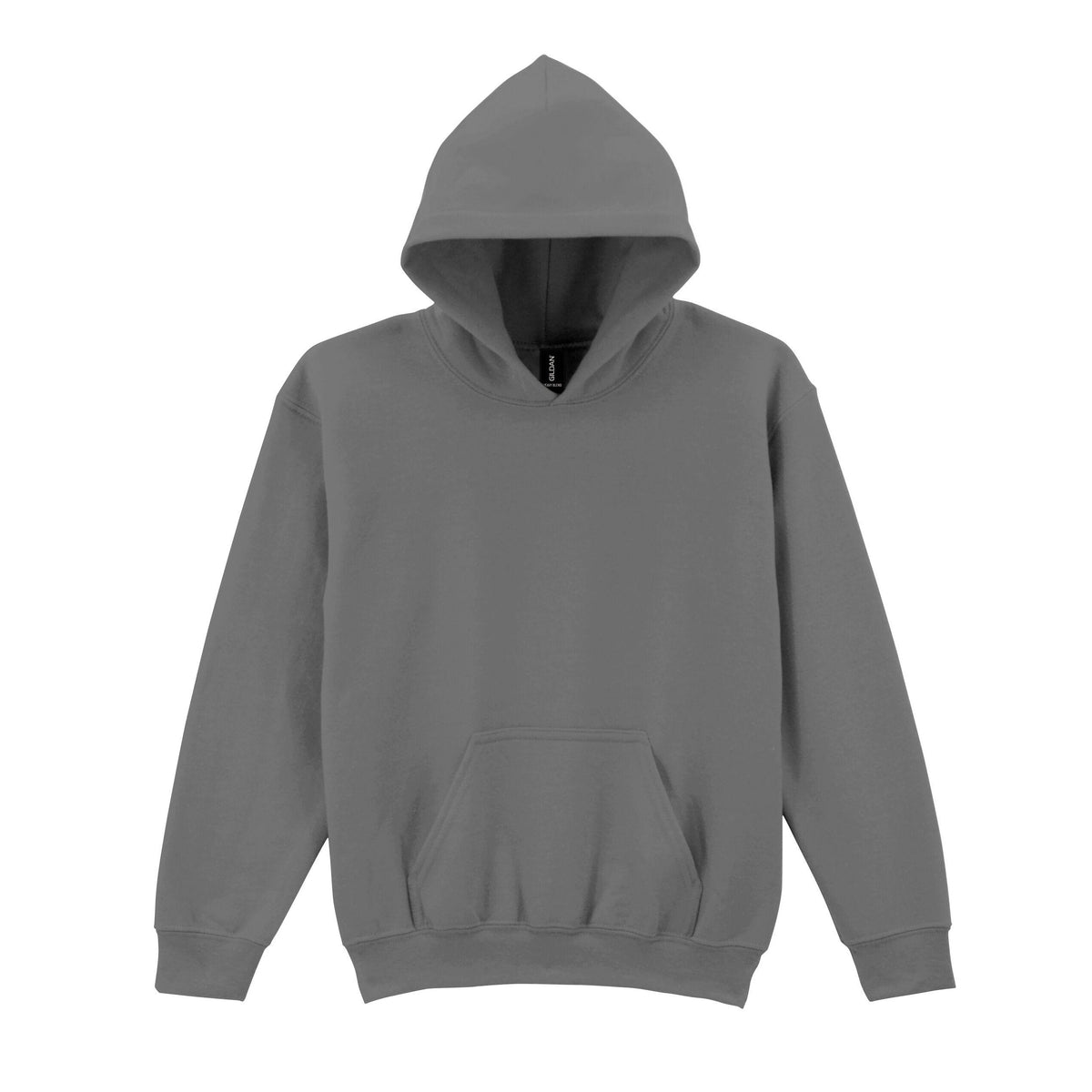 Charcoal - Back - Gildan Heavy Blend Childrens Unisex Hooded Sweatshirt Top - Hoodie