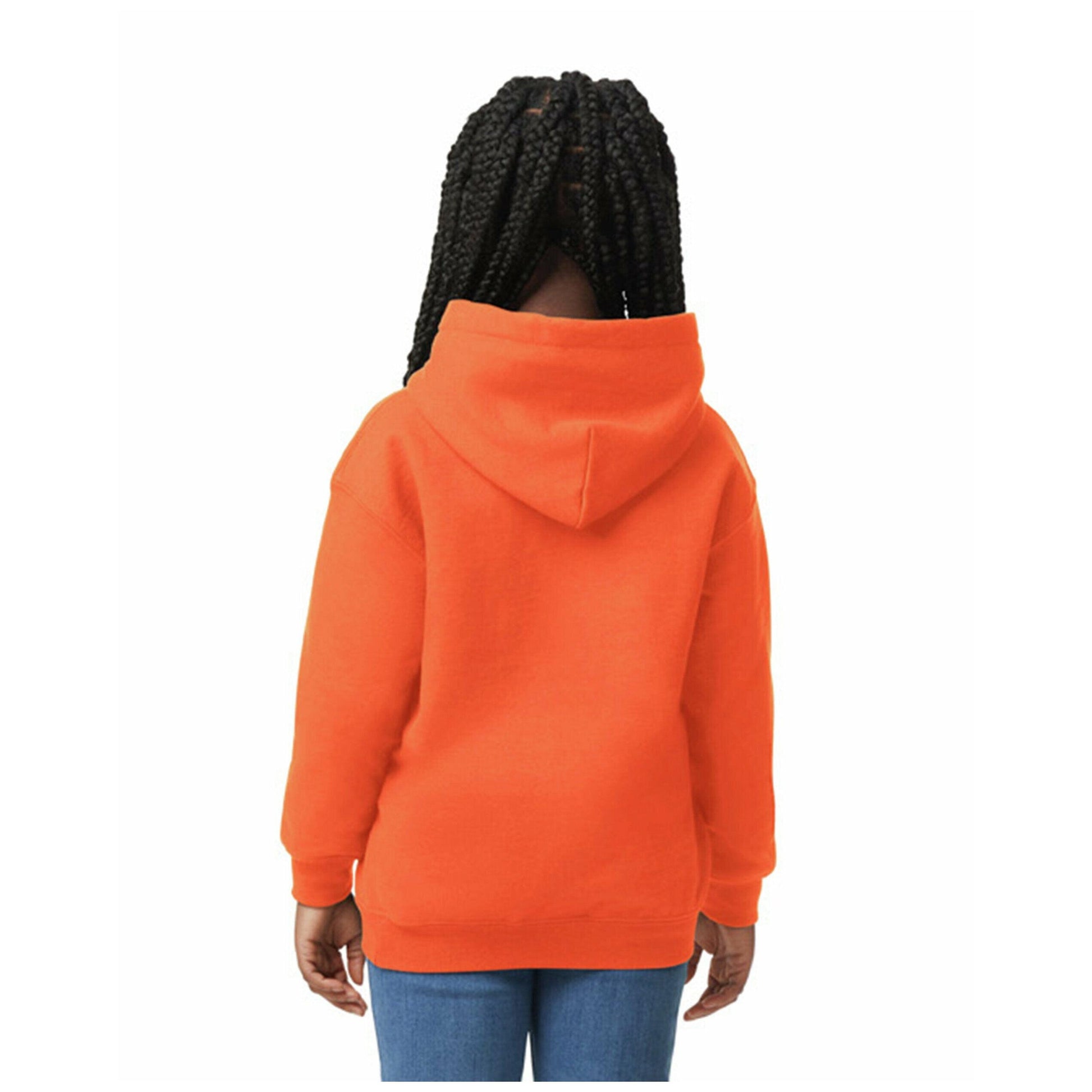 Orange - Lifestyle - Gildan Heavy Blend Childrens Unisex Hooded Sweatshirt Top - Hoodie