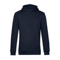Navy Blue - Front - B&C Mens Organic Hooded Sweater