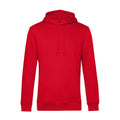 Red - Front - B&C Mens Organic Hooded Sweater