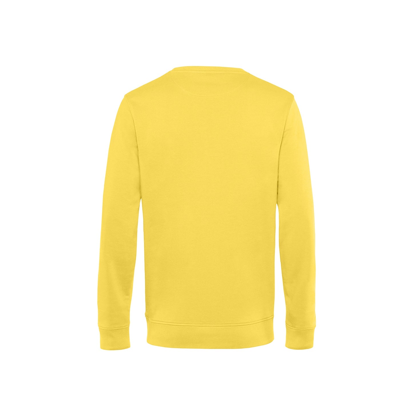 Yellow Fizz - Back - B&C Mens Organic Crew Neck Sweat