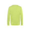 Lime - Back - B&C Mens Organic Crew Neck Sweat