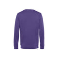 Radiant Purple - Back - B&C Mens Organic Crew Neck Sweat