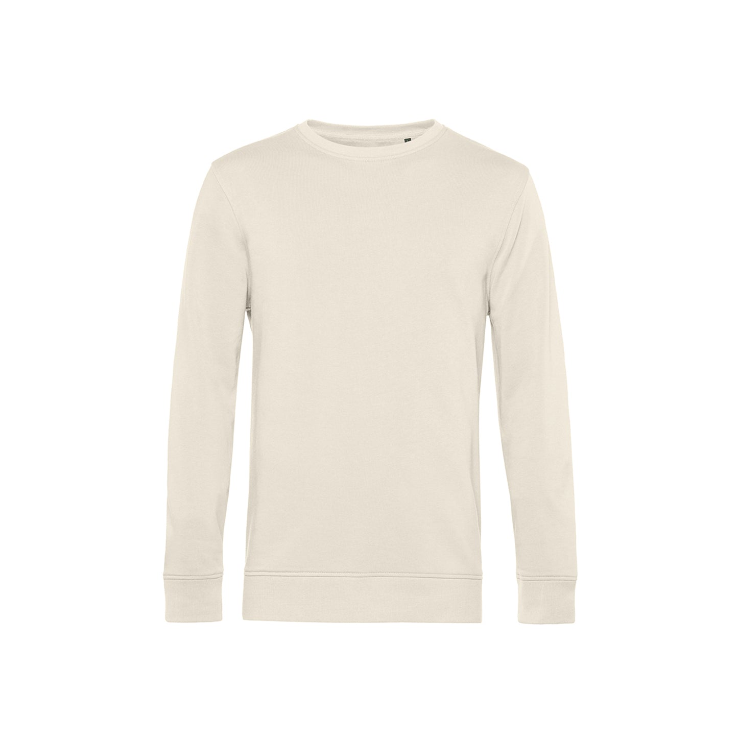 Off White - Front - B&C Mens Organic Crew Neck Sweat