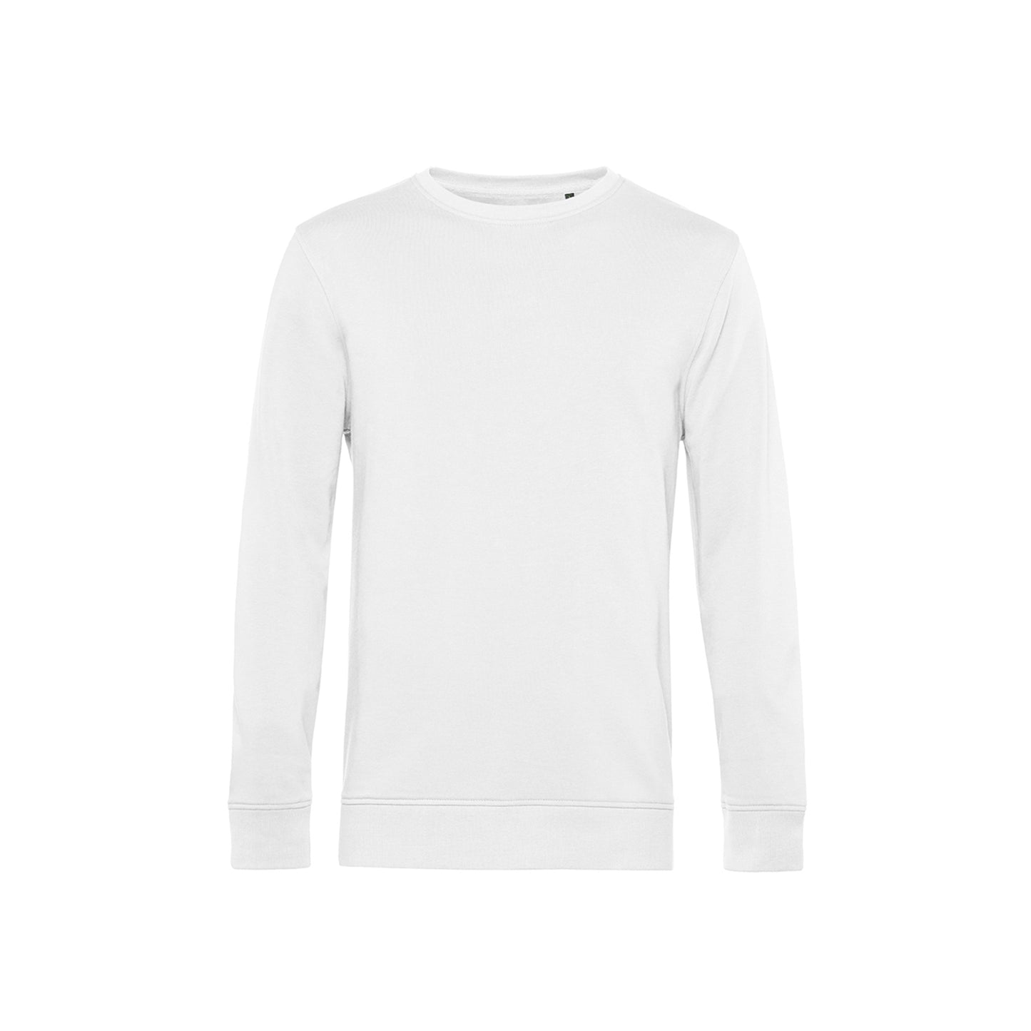 White - Front - B&C Mens Organic Crew Neck Sweat