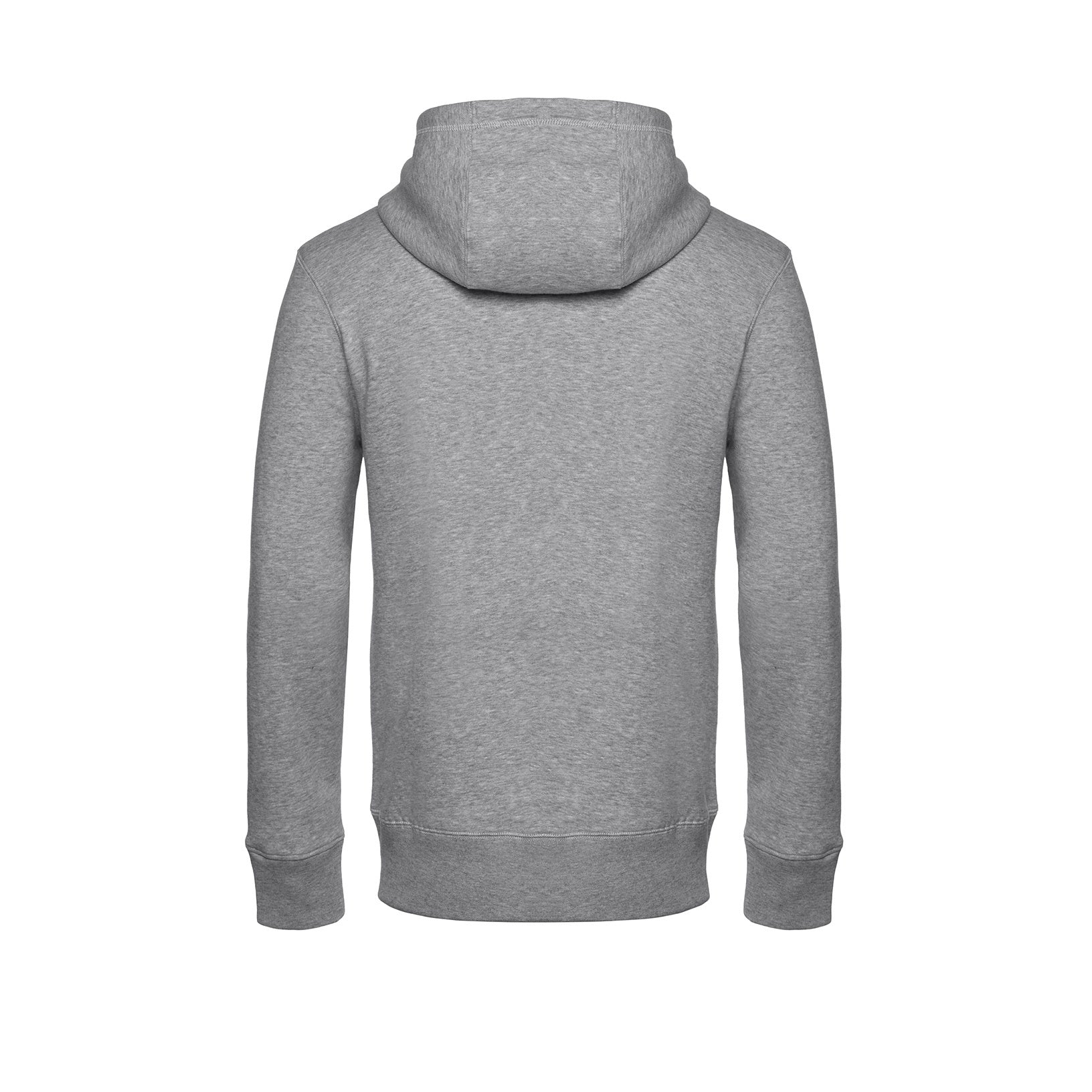 Heather Grey - Side - B&C Mens King Zipped Hooded Sweat