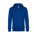 Royal Blue - Front - B&C Mens King Zipped Hooded Sweat