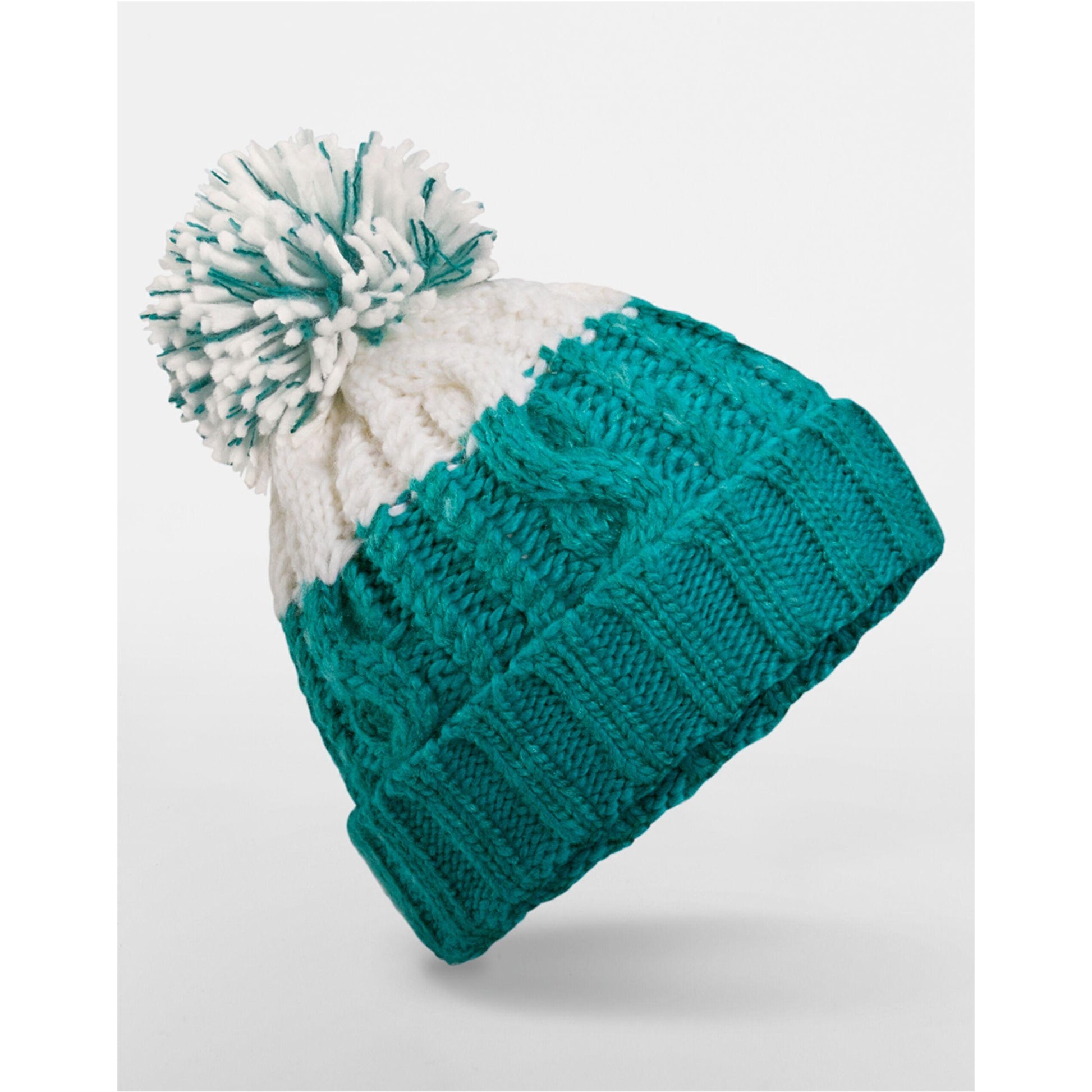 Emerald-Soft White - Back - Beechfield Unisex Adult Apres Beanie