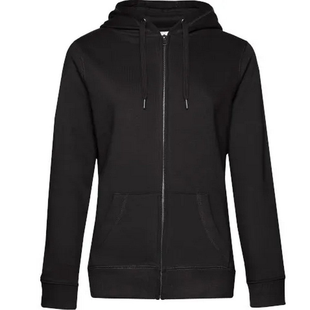 Black - Front - B&C Womens-Ladies Queen Hoodie