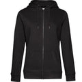 Black - Front - B&C Womens-Ladies Queen Hoodie