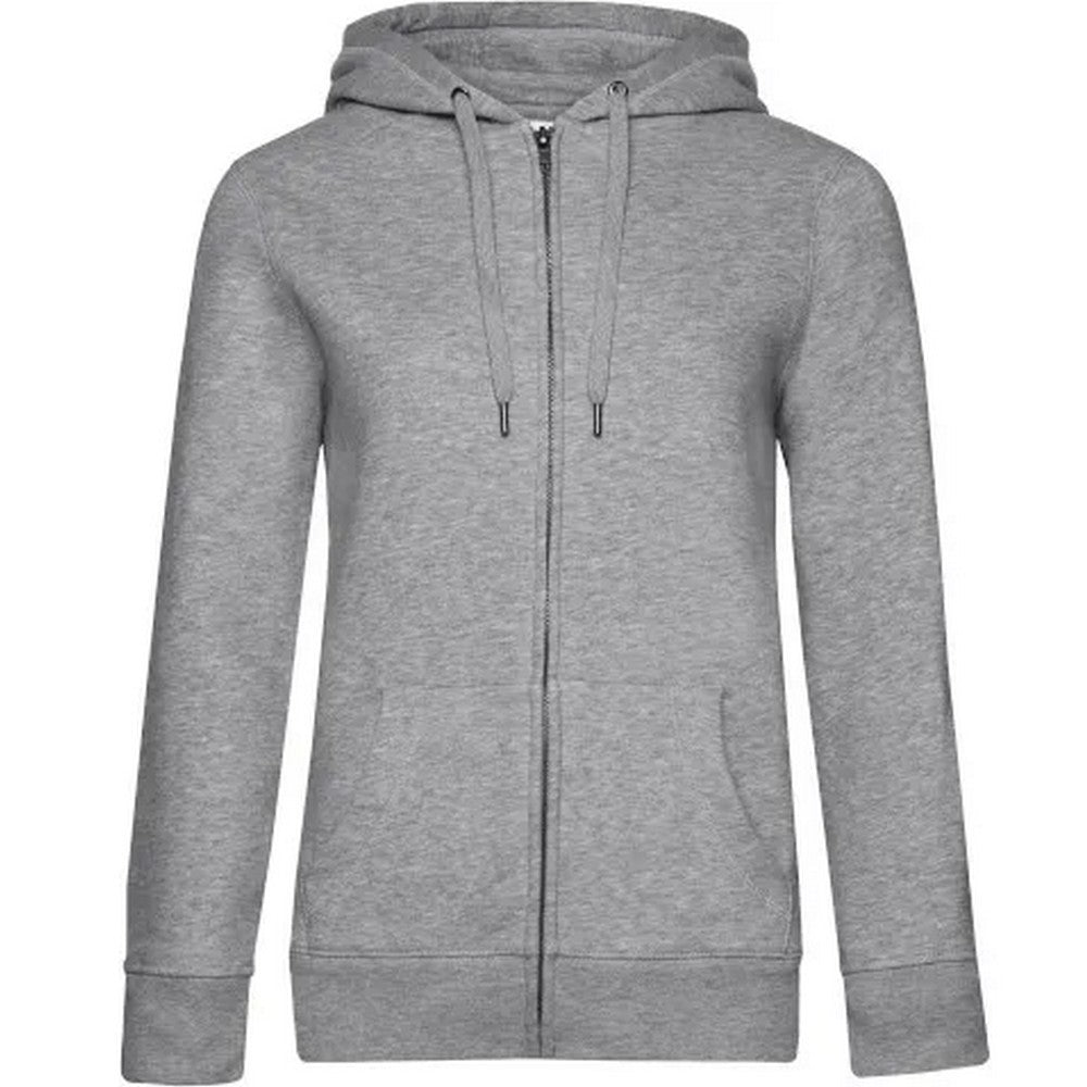 Grey Heather - Front - B&C Womens-Ladies Queen Hoodie
