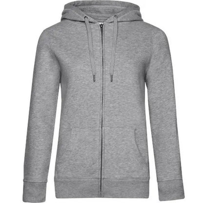 Grey Heather - Front - B&C Womens-Ladies Queen Hoodie