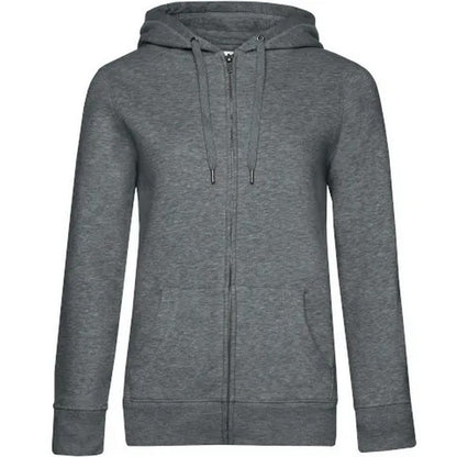 Mid Grey Heather - Front - B&C Womens-Ladies Queen Hoodie