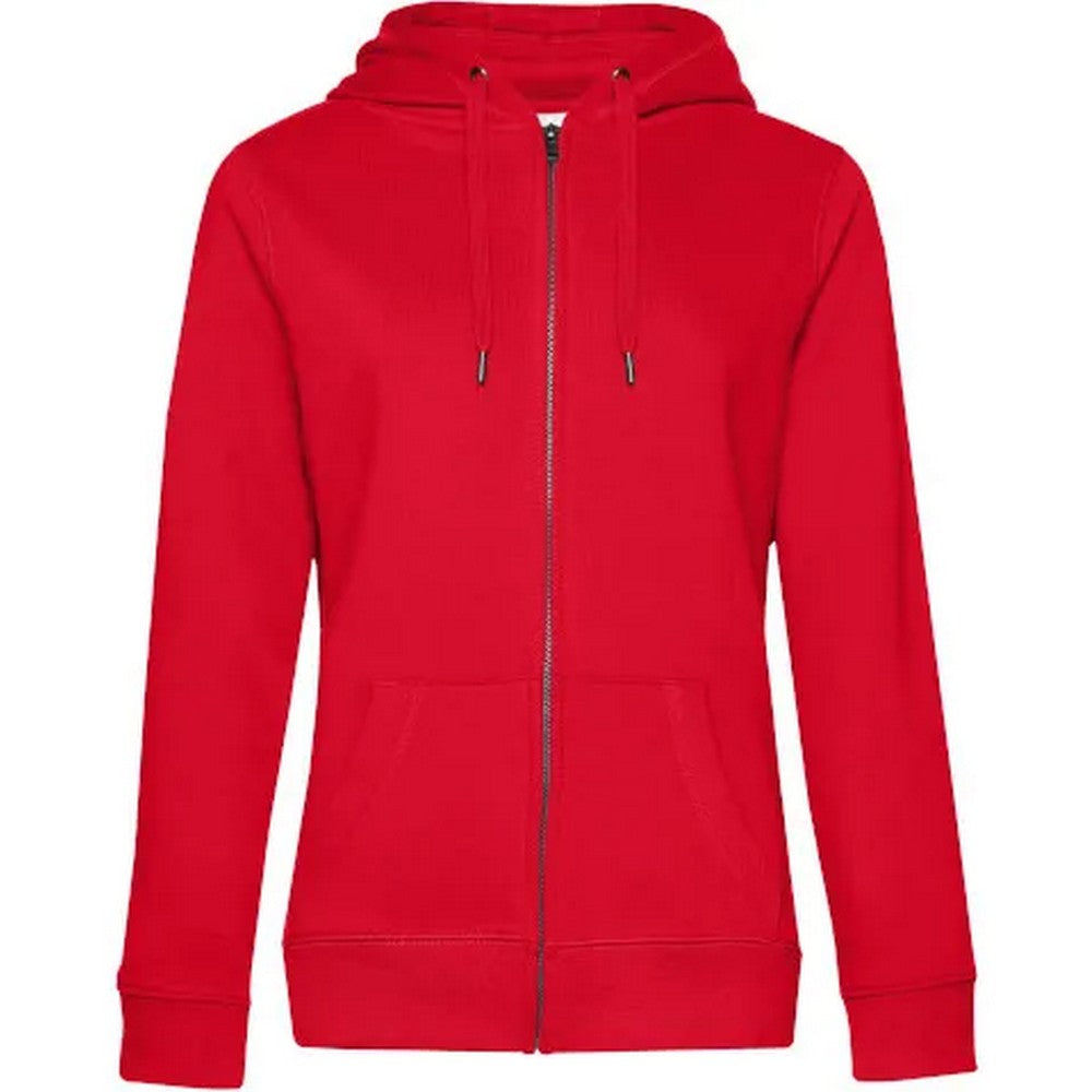 Red - Front - B&C Womens-Ladies Queen Hoodie