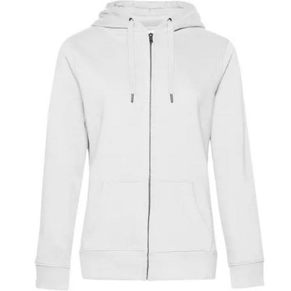 White - Front - B&C Womens-Ladies Queen Hoodie