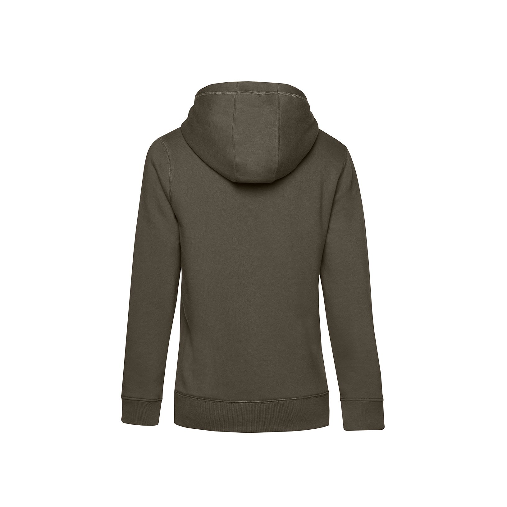 Khaki Green - Back - B&C Womens-Ladies Queen Hoodie