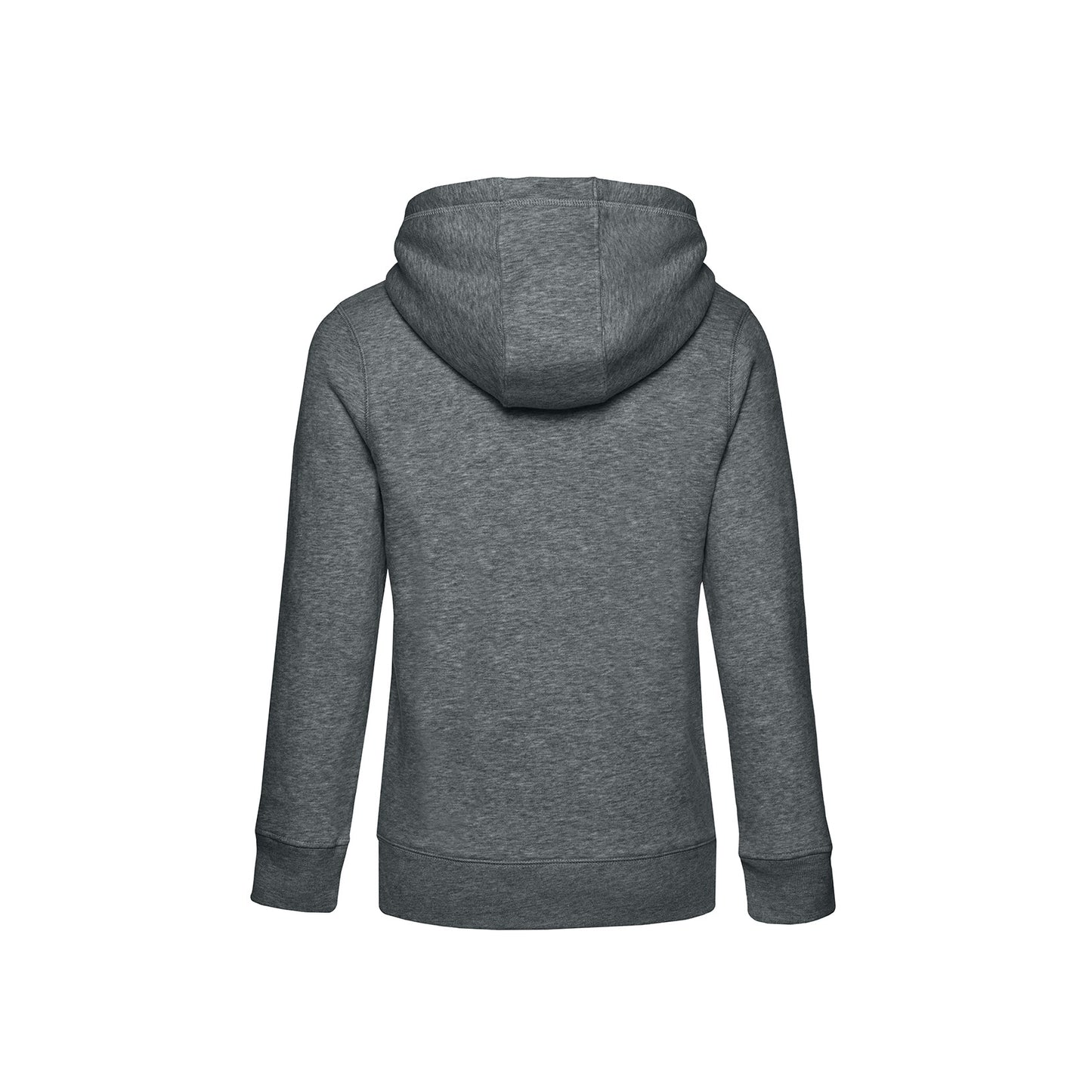 Mid Grey Heather - Back - B&C Womens-Ladies Queen Hoodie
