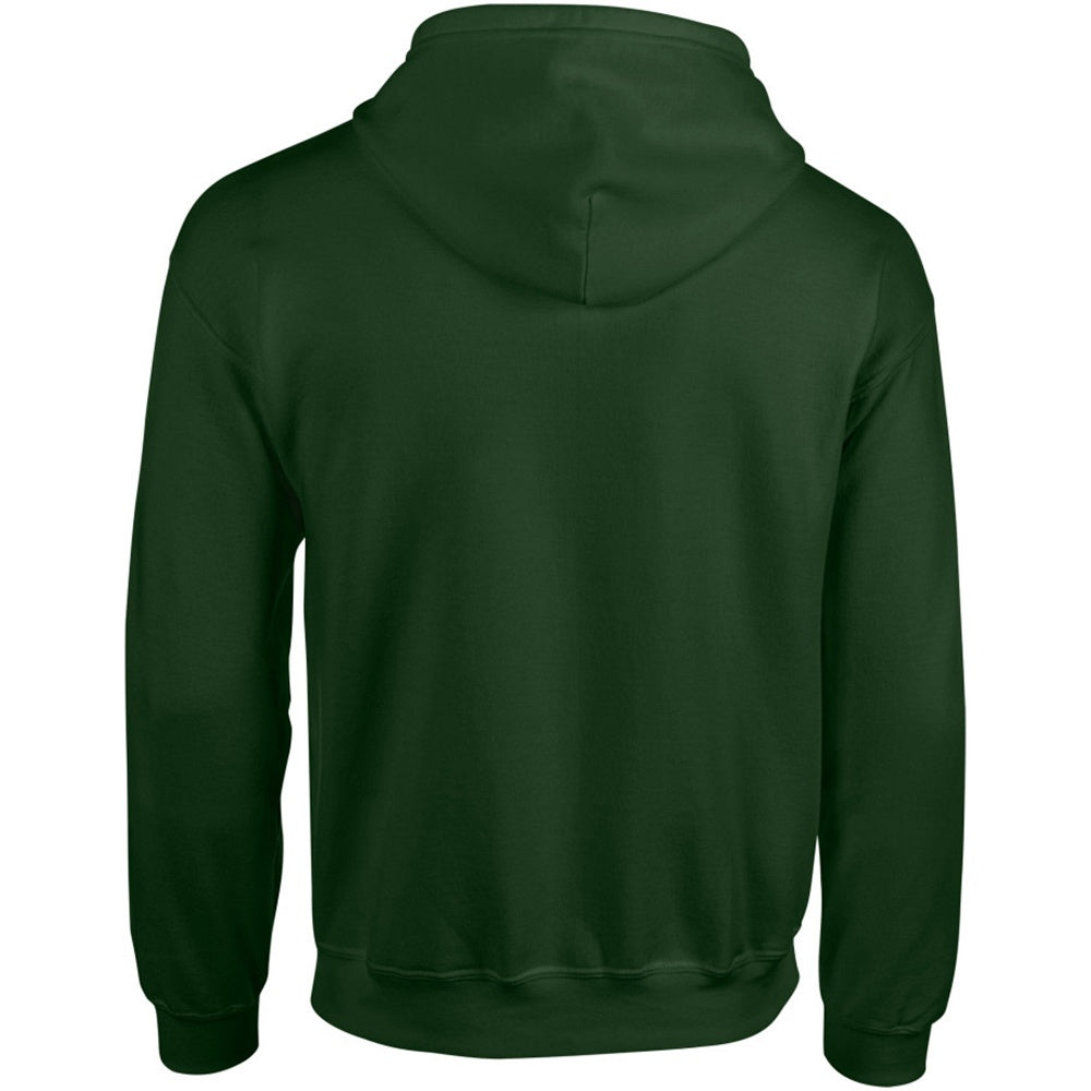Forest Green - Back - Gildan Heavy Blend Unisex Adult Full Zip Hooded Sweatshirt Top