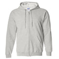 Ash - Front - Gildan Heavy Blend Unisex Adult Full Zip Hooded Sweatshirt Top