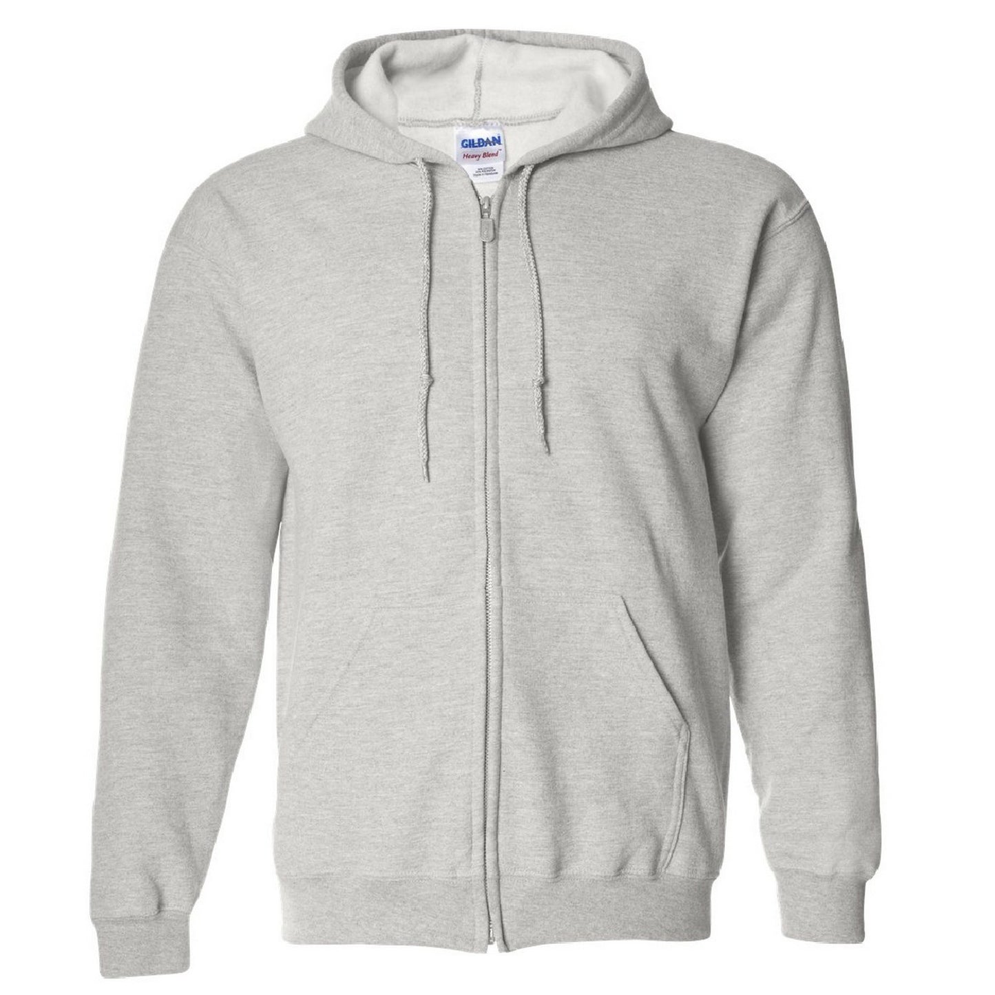 White - Lifestyle - Gildan Heavy Blend Unisex Adult Full Zip Hooded Sweatshirt Top